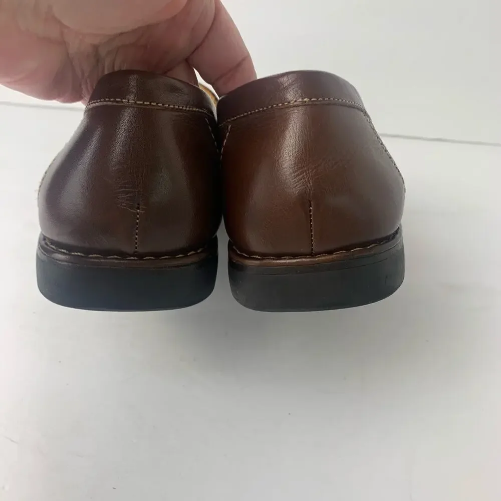 Johnston & Murphy Brown Leather Loafer Shoes Men's Size 8M Slip On Comfort